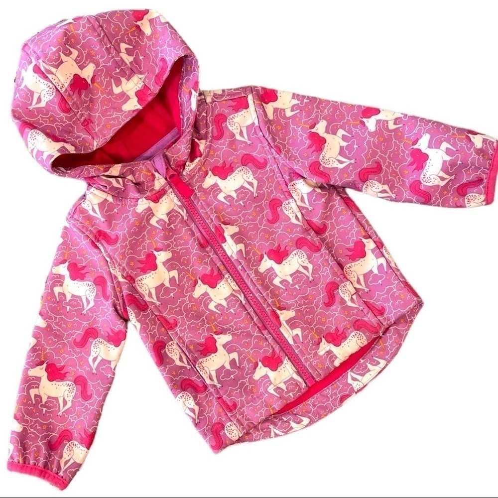 CAT & Jack 12M Girls Pink & Purple Fleece Lined Rain Coat